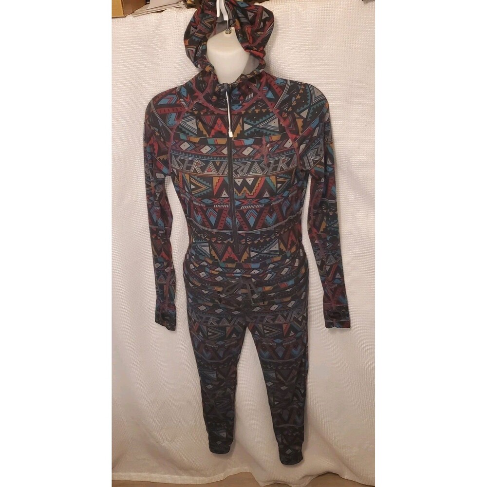 Airblaster Womens One Piece Ninja Suit Sz XXS Aztec Tribal Print Snowboard Ski